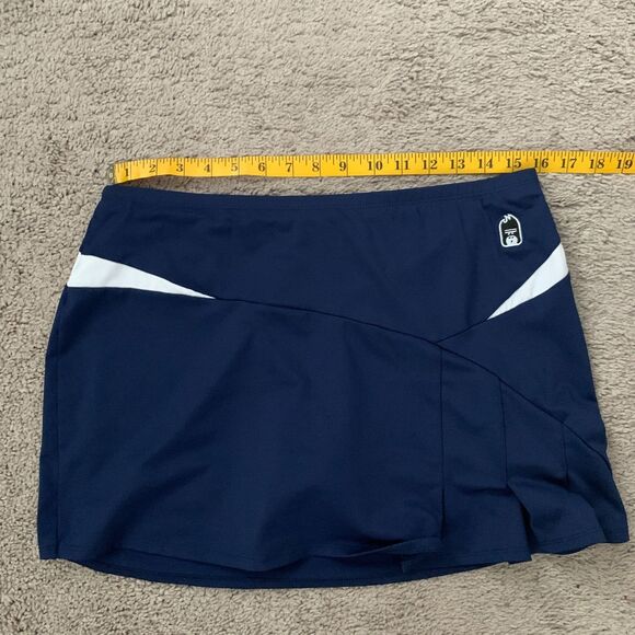 DUC Sports Women's Compete Tennis Skirt Skort Size L Blue White Athleisure - Picture 9 of 10